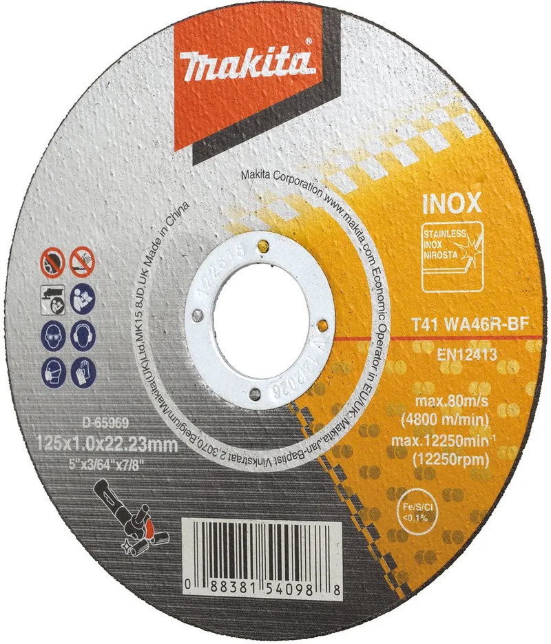 Disque à Tronçonner Pour Métal D-65969 125x1.0mm de Makita – image du produit 1 sur 3