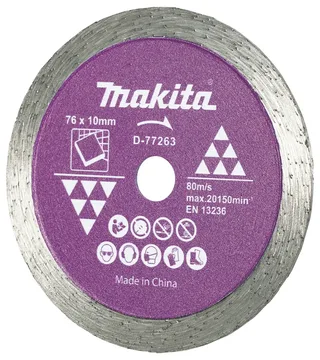 D-77263 D-77263 Diamanttrennscheibe 76 mm 1 St. Keramik de Makita – image du produit 2 sur 2