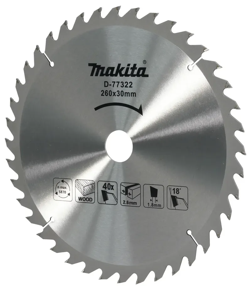 D-77322 Kreissägeblatt 260 x 30 x 2.6 mm 1 St. by Makita – product image