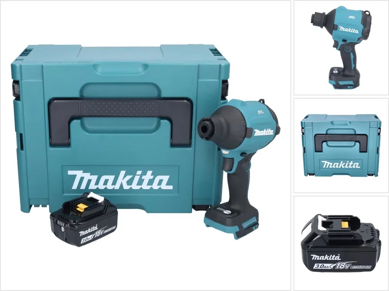 DAS 180 F1J accu-blazer 18 V borstelloos + 1x accu 3,0 Ah + Makpac - zonder oplader de Makita – image du produit