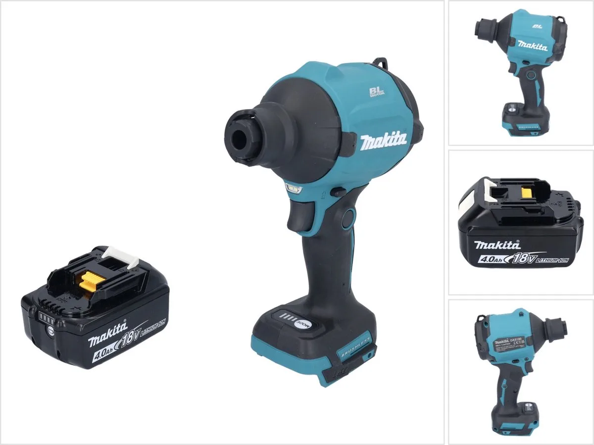 DAS 180 M1 accu-blazer 18 V borstelloos + 1x accu 4,0 Ah - zonder oplader van Makita – productafbeelding