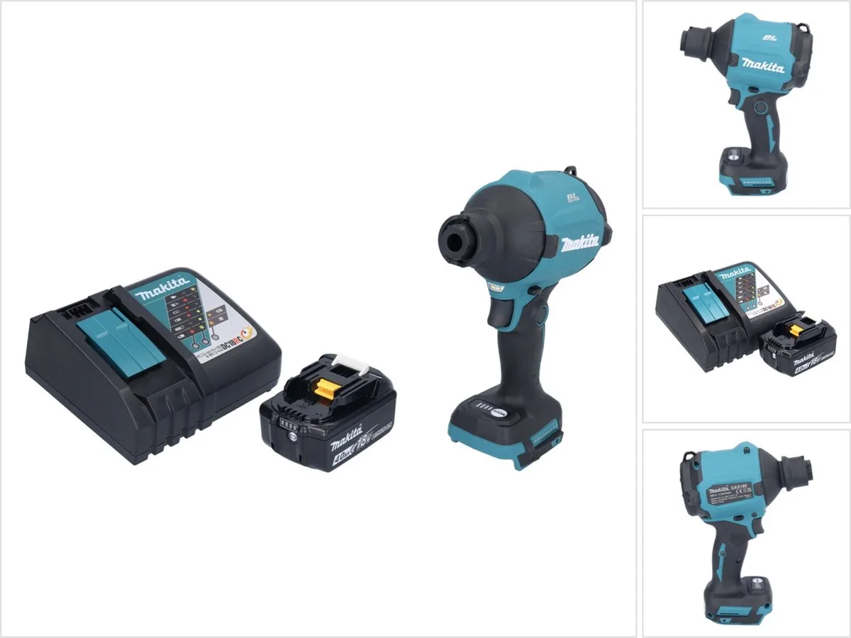 DAS 180 RM1 accu-blazer 18 V borstelloos + 1x accu 4,0 Ah + oplader de Makita – image du produit