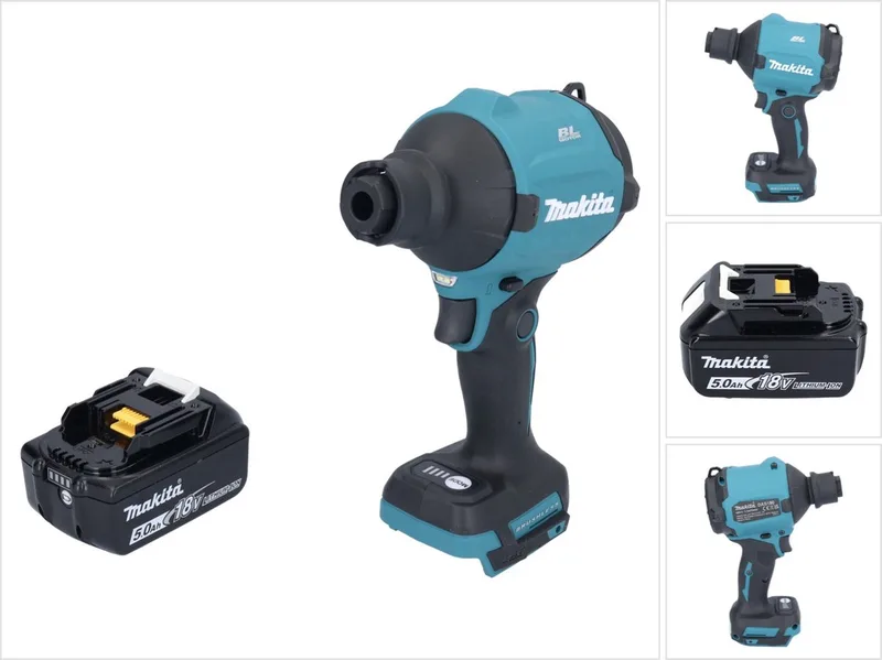 DAS 180 T1 accu-blazer 18 V borstelloos + 1x accu 5,0 Ah - zonder oplader von Makita – Produktbild