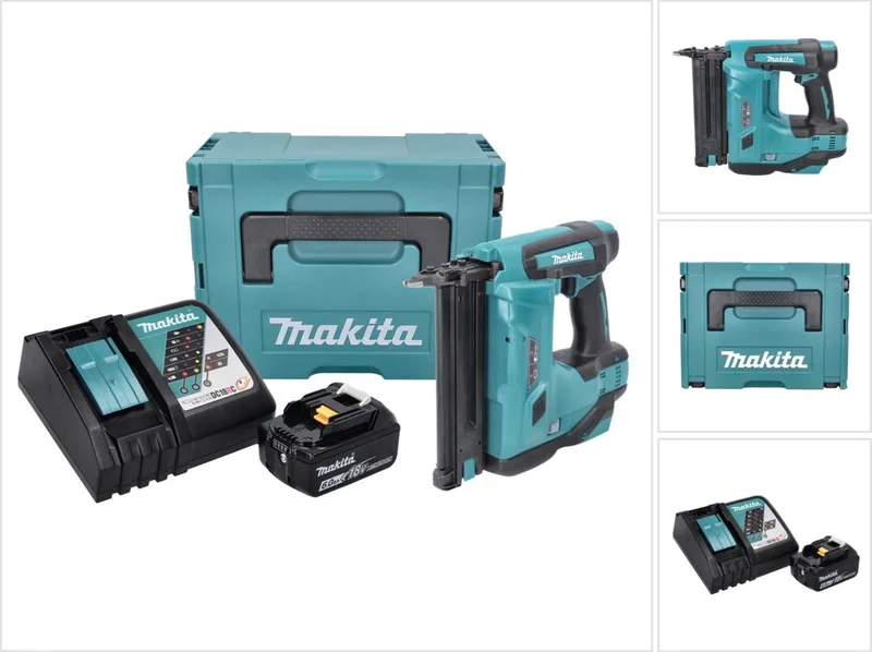 DBN 500 RG1J accu-klemspijkermachine 18 V 15-50 mm + 1x accu 6,0 Ah + oplader + Makpac by Makita – product image