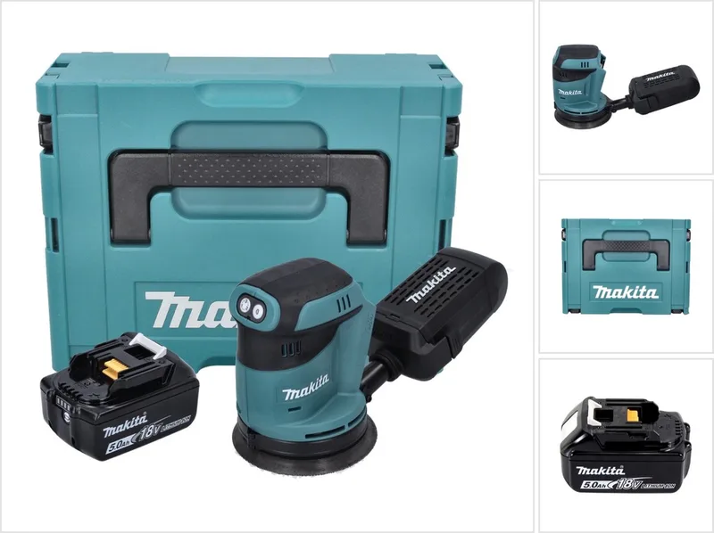 DBO 180 G1J accu excentrische schuurmachine 18 V 125 mm + 1x accu 6,0 Ah + Makpac - zonder oplader de Makita – image du produit