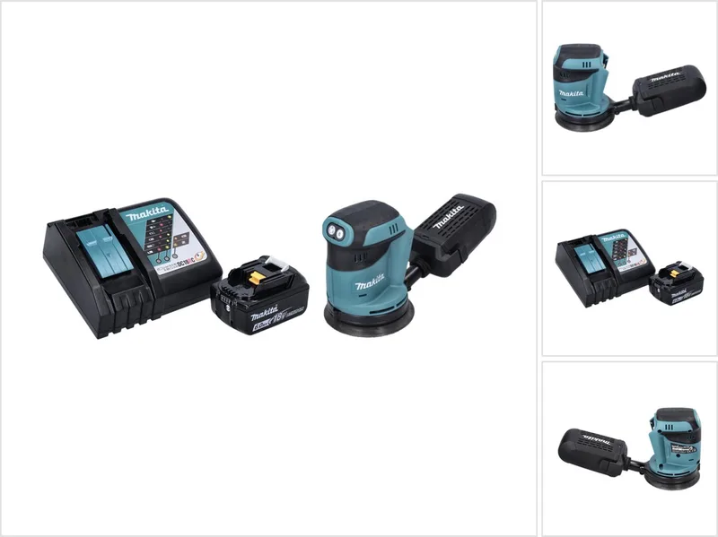 DBO 180 RG1 accu excentrische schuurmachine 18 V 125 mm + 1x accu 6,0 Ah + oplader de Makita – image du produit