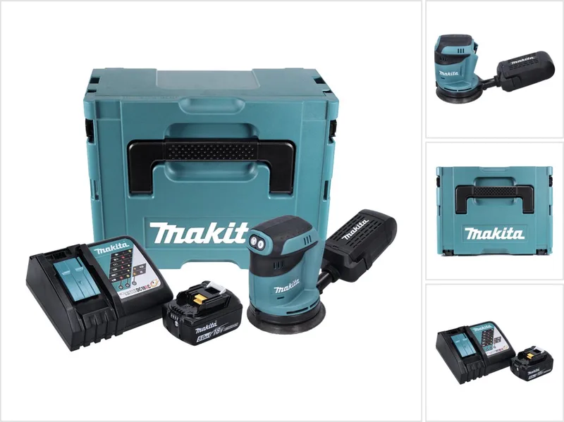 DBO 180 RT1J accu excentrische schuurmachine 18 V 125 mm + 1x accu 5,0 Ah + oplader + Makpac de Makita – image du produit