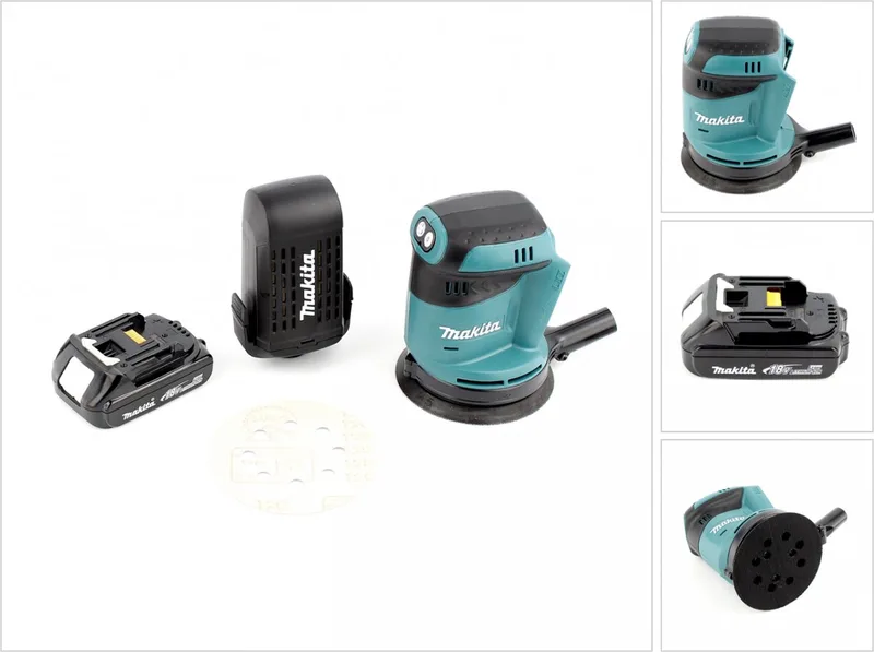 DBO 180 Y1 18 V accu excentrische schuurmachine + 1x accu 1,5 Ah - zonder lader von Makita – Produktbild