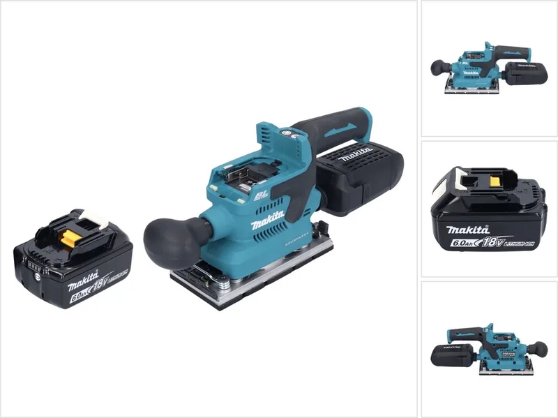 DBO 382 G1 accu-excentrische schuurmachine 18 V 93 x 185 mm borstelloos + 1x accu 6,0 Ah - zonder oplader de Makita – image du produit