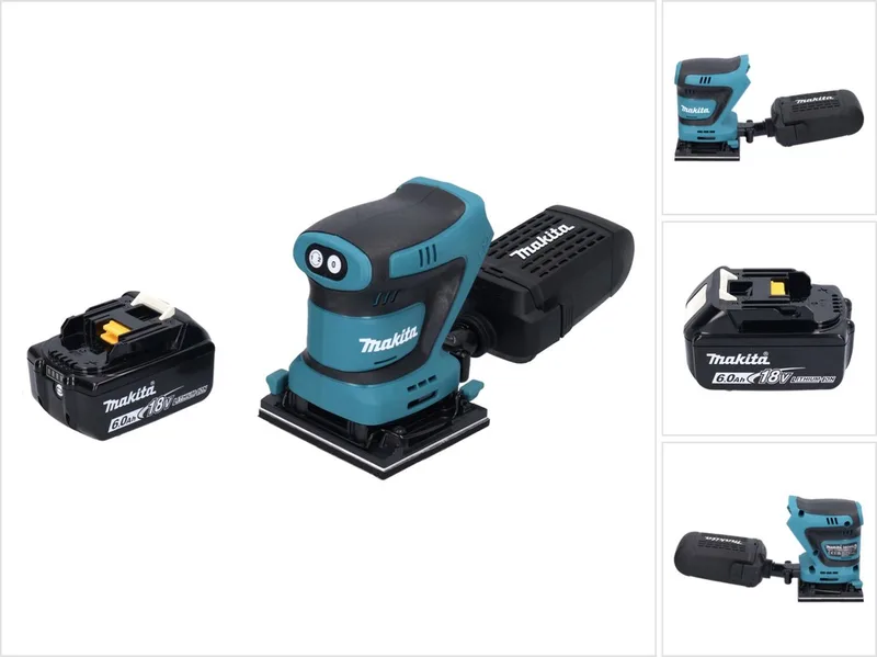 DBO 480 G1 accu-schuurmachine 18 V 112 x 102 mm + 1x accu 6,0 Ah - zonder oplader von Makita – Produktbild