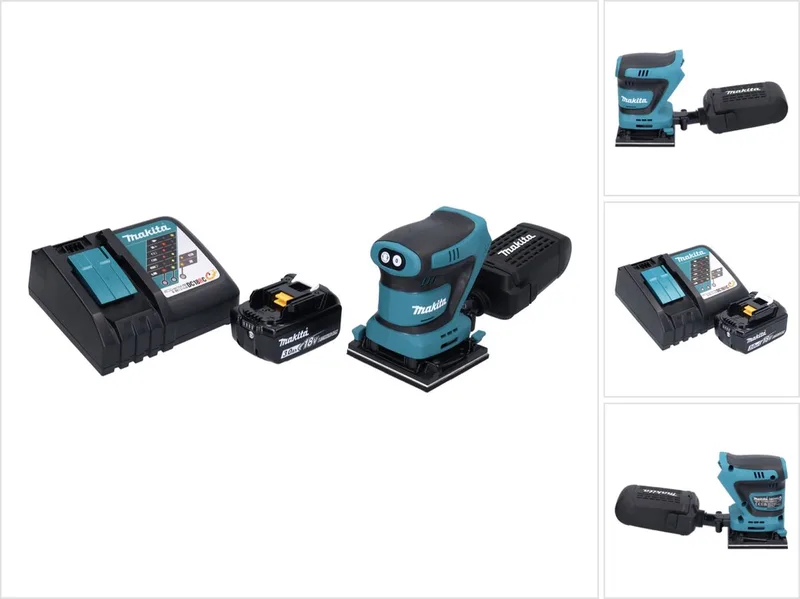 DBO 480 RF1 accu-excentrische schuurmachine 18 V 112 x 102 mm + 1x accu 3,0 Ah + oplader by Makita – product image