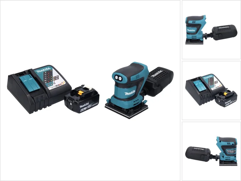 DBO 480 RG1 accu-excentrische schuurmachine 18 V 112 x 102 mm + 1x accu 6,0 Ah + oplader de Makita – image du produit