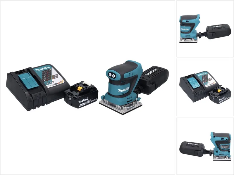 DBO 482 RG1 accu-excentrische schuurmachine 18 V 112 x 102 mm + 1x accu 6,0 Ah + oplader de Makita – image du produit