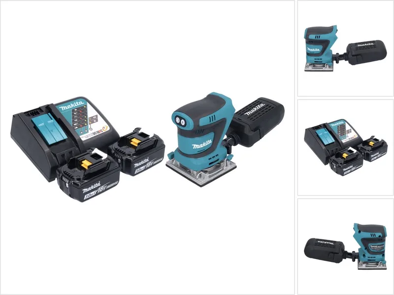 DBO 484 RF accu-excentrische schuurmachine 18 V 112 x 102 mm + 2x accu 3,0 Ah + oplader by Makita – product image