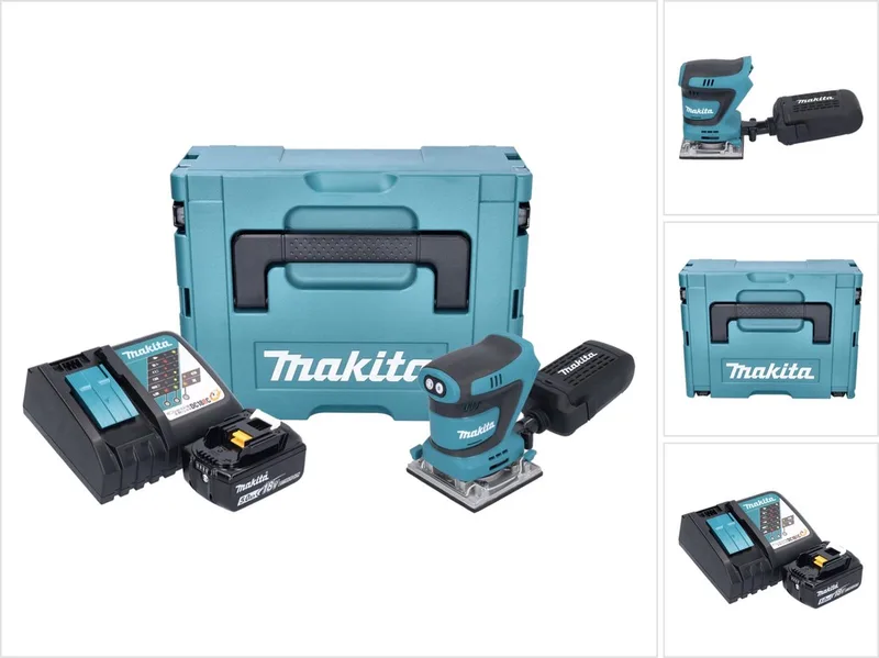 DBO 484 RT1J accu-excentrische schuurmachine 18 V 112 x 102 mm + 1x accu 5,0 Ah + oplader + Makpac by Makita – product image