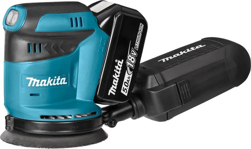 DBO180RTJ 18V Accu 125 Mm Excenter Schuurmachine 2x 5.0Ah In Mbox de Makita – image du produit