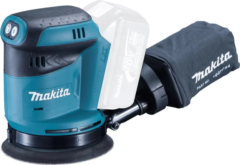 DBO180Y1J 18V Li-Ion Accu excentrische schuurmachine body (1x 1.5Ah accu) in Mbox - 125mm von Makita – Produktbild