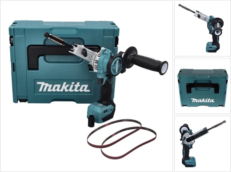 DBS 180 ZJ accu-bandvijl 18 V 9 x 533 mm borstelloos + Makpac - zonder accu, zonder oplader de Makita, Turquoise – image du produit