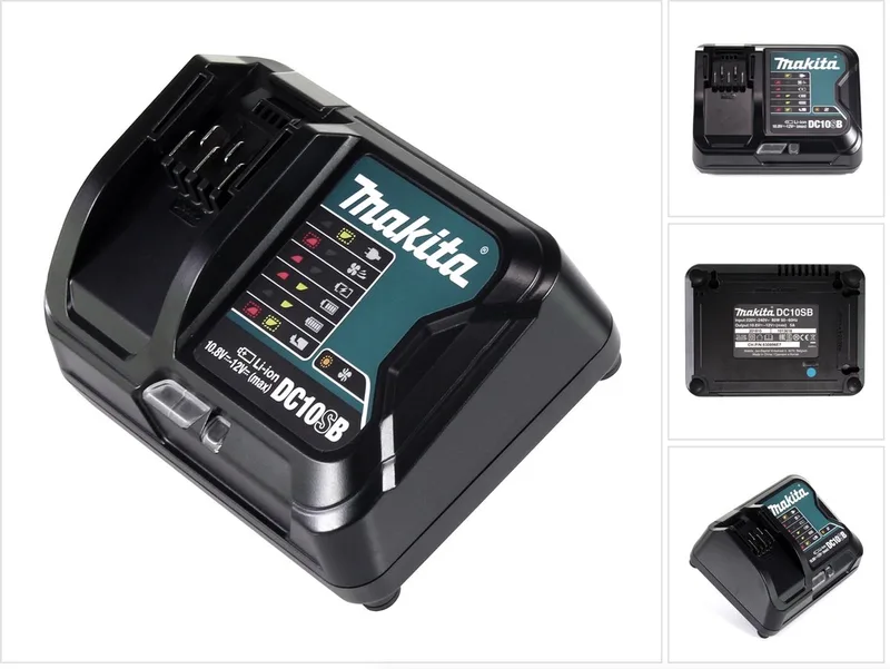 DC10SB 12 V Max Oplader 5,0 A voor alle 12 Volt en 10.8 Volt CXT snellader voor accus Originele acculader 197363-4 de Makita – image du produit 1 sur 6
