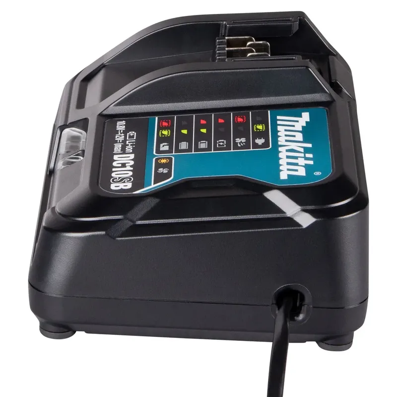 DC10SB 12 V Max Oplader 5,0 A voor alle 12 Volt en 10.8 Volt CXT snellader voor accus Originele acculader 197363-4 de Makita – image du produit 3 sur 6
