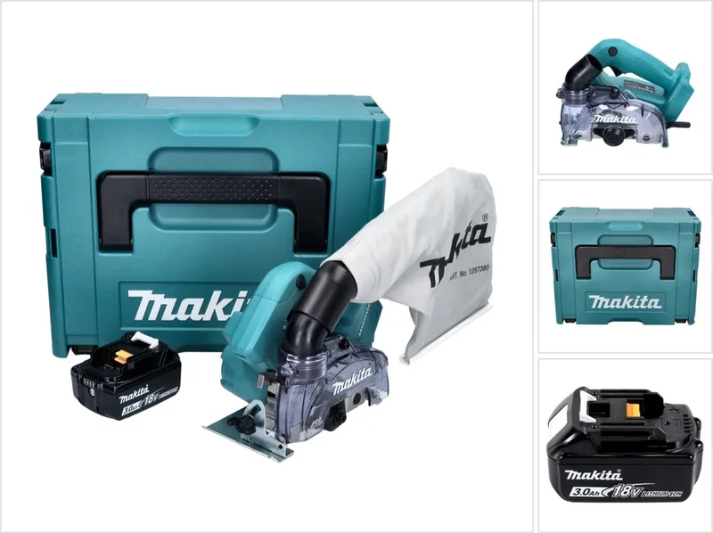 DCC 500 F1J accu diamantsnijder 18 V 125 mm borstelloos + 1x accu 3,0 Ah + Makpac - zonder oplader från Makita – produktbild