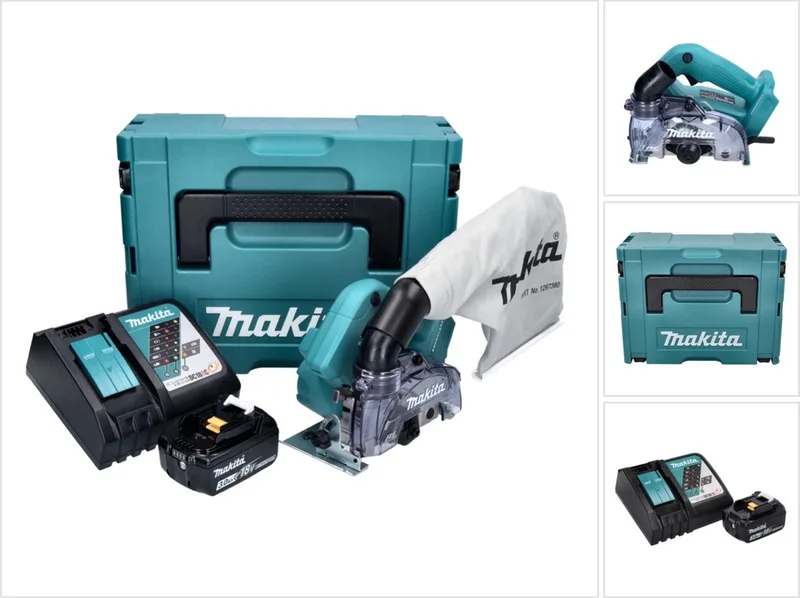 DCC 500 RF1J accu diamantsnijder 18 V 125 mm borstelloos + 1x accu 3,0 Ah + oplader + Makpac de Makita – image du produit