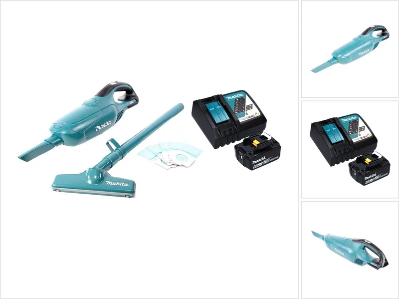 DCL 182 RG1 accustofzuiger 18 V + 1x accu 6,0 Ah + oplader de Makita, Vert – image du produit