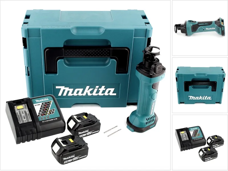 DCO 180 RTJ accu-rotatiesnijder 18 V + 2x accu 5,0 Ah + oplader + Makpac fra Makita – produktbillede