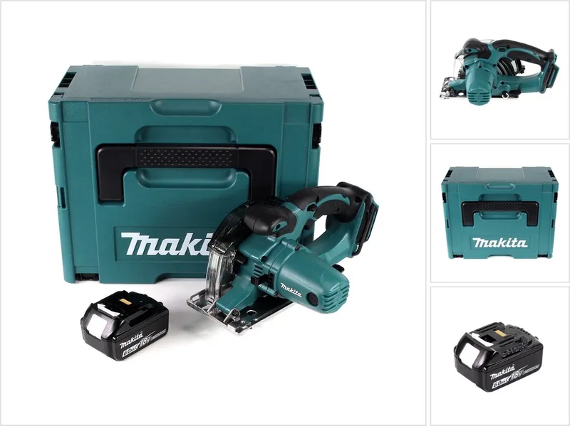 DCS 552 G1J 18 V accu metalen handcirkelzaag 136 mm in Makpac + 1x 6,0 Ah accu + zaagblad en veiligheidsbril - zonder lader de Makita – image du produit