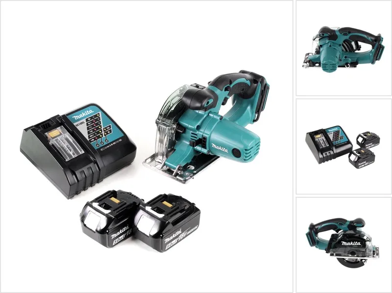 DCS 552 RT 18 V accu metalen handcirkelzaag 136 mm + 2x 5,0 Ah accu en lader + zaagblad en veiligheidsbril de Makita – image du produit