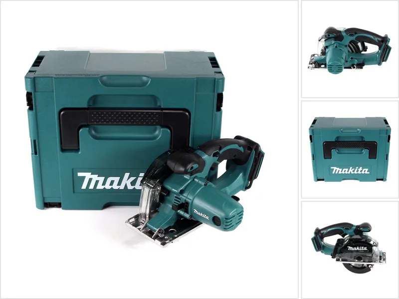 DCS 552 ZJ 18 V accu metalen handcirkelzaag 136 mm in Makpac - zonder accu en oplader + zaagblad en veiligheidsbril van Makita – productafbeelding