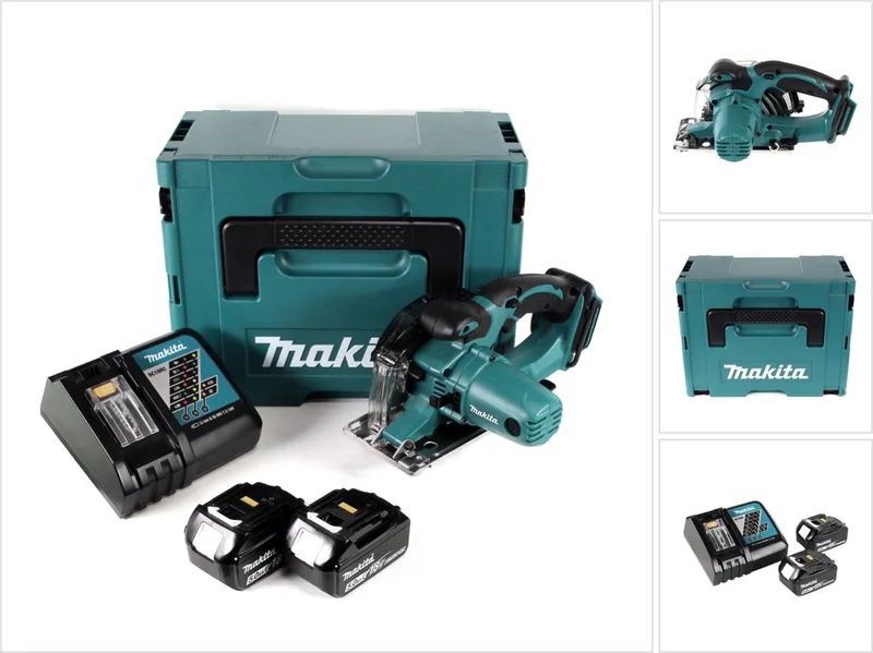 DCS552RTJ 18V Li-Ion Accu metaalcirkelzaag set (2x 5.0Ah accu) in Mbox - 136mm de Makita – image du produit