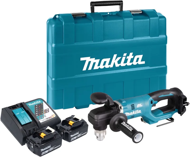 DDA 450 RGK accu haakse boormachine 18 V 70 Nm borstelloos + 2x accu 6.0 Ah + lader + koffer von Makita – Produktbild