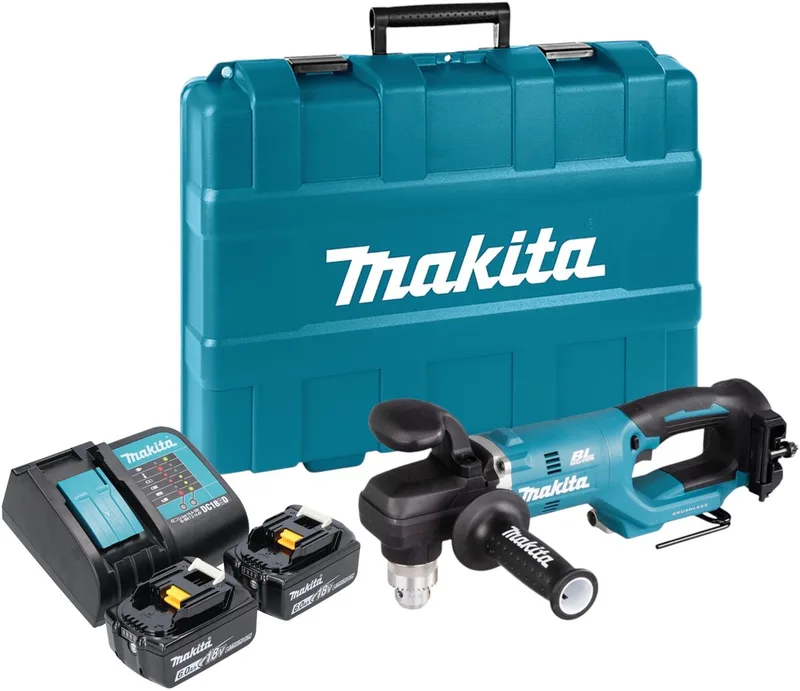 DDA 450 SGK accu haakse boormachine 18 V 70 Nm borstelloos + 2x accu 6.0 Ah + lader + koffer de Makita – image du produit