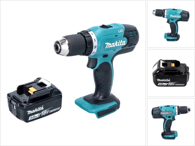 DDF 453 F1 accuboormachine 18 V 42 Nm + 1x oplaadbare accu 3.0 Ah - zonder oplader de Makita – image du produit