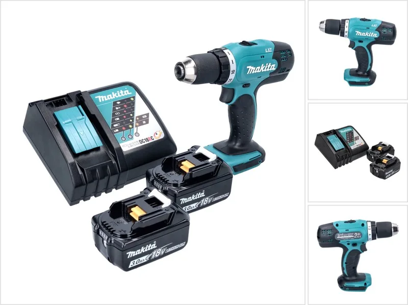 DDF 453 RF accuboormachine 18 V 42 Nm + 2x accu 3.0 Ah + lader de Makita – image du produit