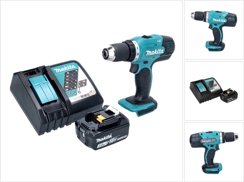 DDF 453 RF1 accuboormachine 18 V 42 Nm + 1x oplaadbare accu 3.0 Ah + lader von Makita – Produktbild