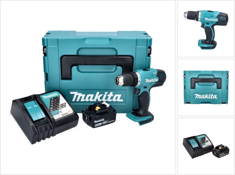 DDF 453 RG1J Accuboormachine 18 V 42 Nm + 1x oplaadbare accu 6.0 Ah + lader + Makpac de Makita – image du produit