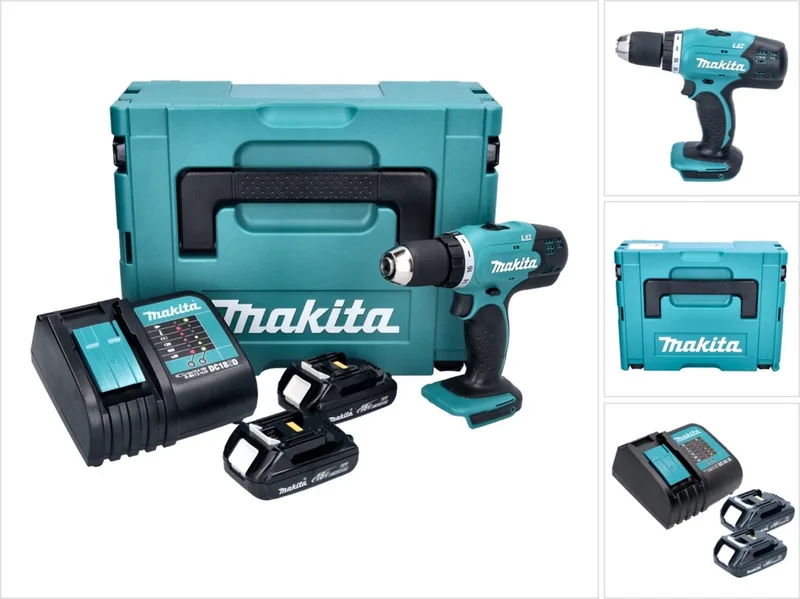 DDF 453 SYJ accuboormachine 18 V 42 Nm + 2x accu 1,3 Ah + lader + Makpac van Makita – productafbeelding