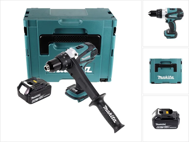 DDF 458 G1J Accuboormachine 18 V 91 Nm + 1x accu 6.0 Ah + Makpac - zonder lader de Makita – image du produit