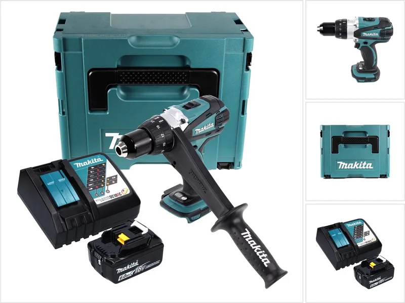 DDF 458 RG1J Accuboormachine 18 V 91 Nm + 1x oplaadbare accu 6.0 Ah + lader + Makpac de Makita – image du produit