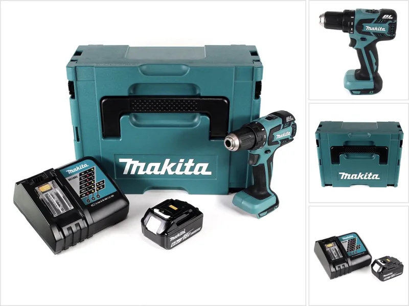 DDF 459 RG1J accuboormachine 18 V 45 Nm in Makpac + 1x 6,0 Ah accu + oplader von Makita – Produktbild