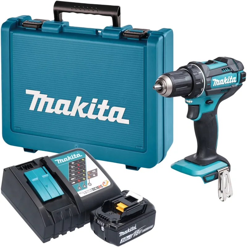DDF 482 RF1E accuboormachine 18 V 62 Nm + 1x accu 3,0 Ah + oplader + koffer de Makita – image du produit