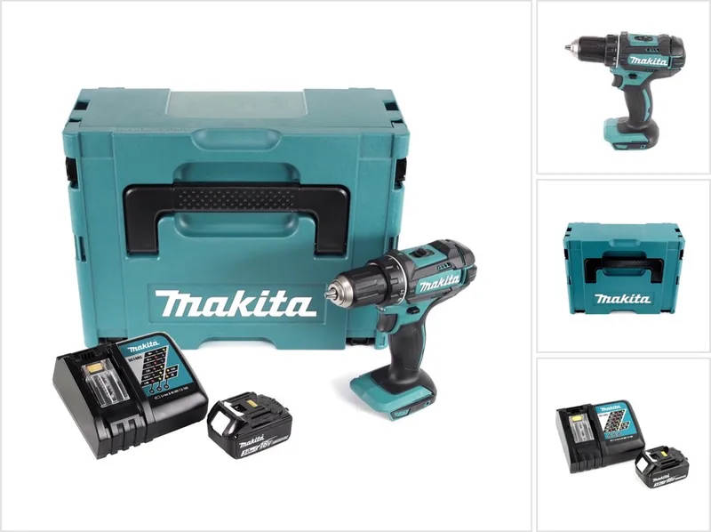 DDF 482 RF1J accuboormachine 18V 62Nm in Makpac + 1x 3.0 Ah accu + lader von Makita – Produktbild