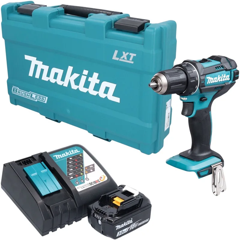 DDF 482 RF1K accuboormachine 18 V 62 Nm + 1x accu 3,0 Ah + oplader + koffer van Makita – productafbeelding