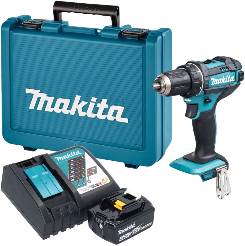 DDF 482 RG1E accuboormachine 18 V 62 Nm + 1x accu 6,0 Ah + oplader + koffer by Makita – product image