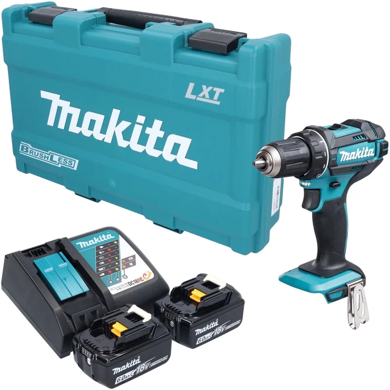 DDF 482 RGK accuboormachine 18 V 62 Nm + 2x accu 6,0 Ah + oplader + koffer by Makita – product image
