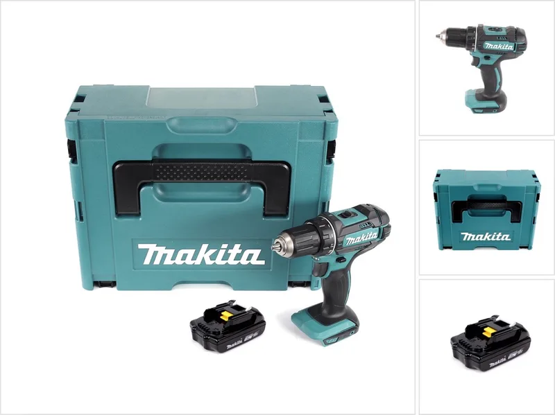 DDF 482 Y1J accuboormachine 18V 62Nm in Makpac + 1x 1,5 Ah accu de Makita – image du produit