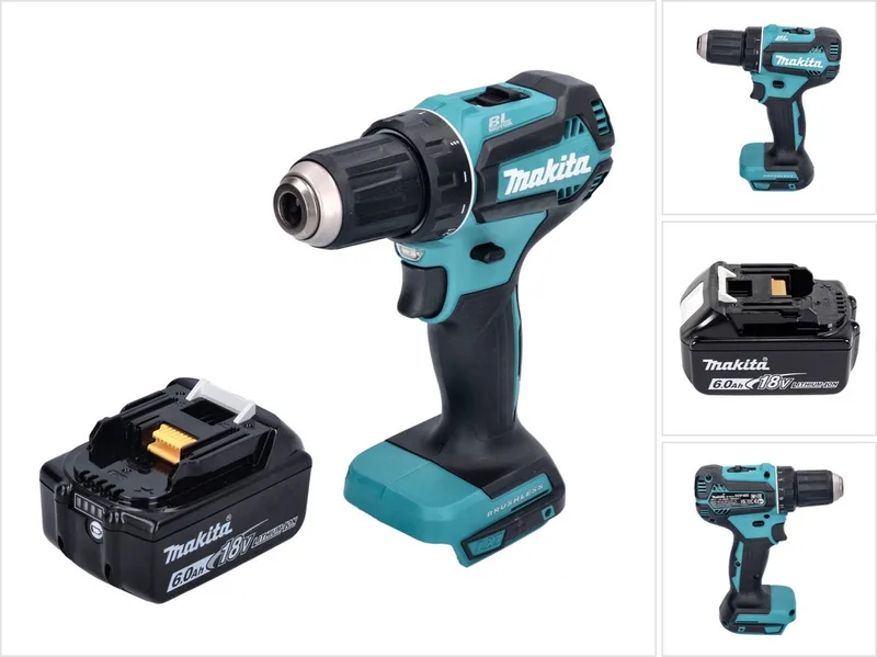 DDF 485 G1 accuboormachine 18 V 50 Nm borstelloos + 1x accu 6,0 Ah - zonder oplader van Makita – productafbeelding