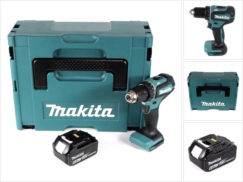 DDF 485 G1J accuboormachine 18V 50Nm in Makpac + 1x 6,0 Ah accu - zonder oplader fra Makita – produktbillede
